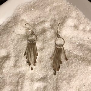 Silver dangling earrings